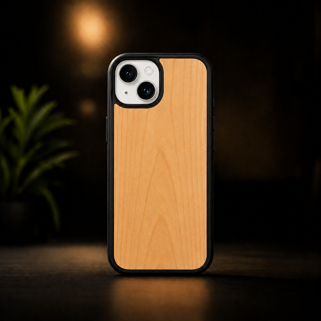 Чехол iPhone 15 Вишня (дерево)